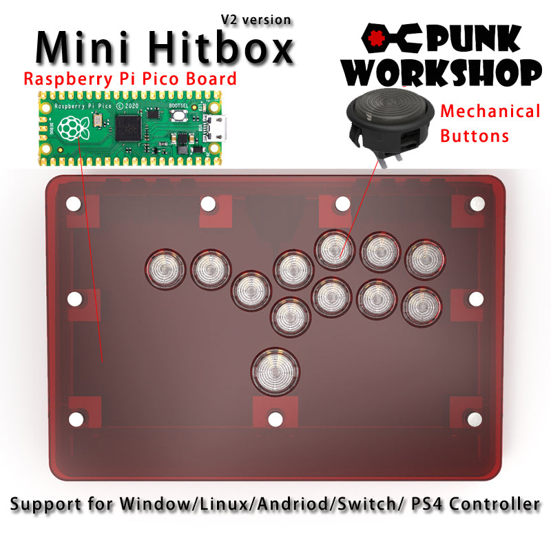 PunkWorkshop Fighting Controller Mini HitBox Ultimate Support for PS5 –  Sinoarcade