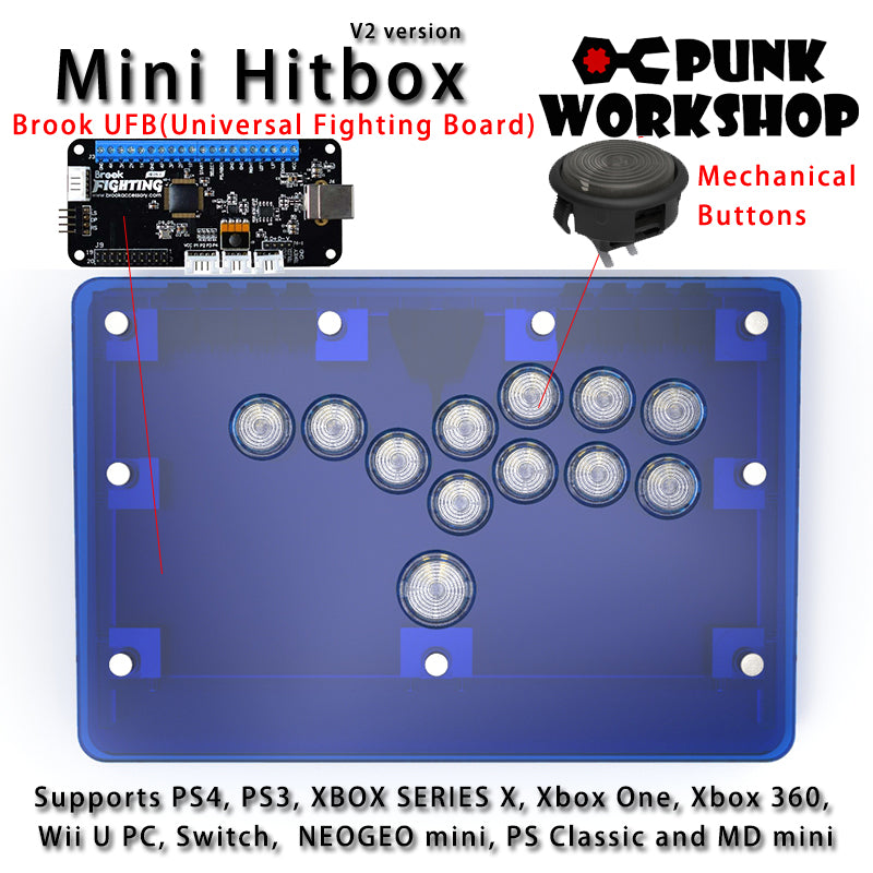 PunkWorkshop Fighting Controller Mini HitBox Ultimate Support for