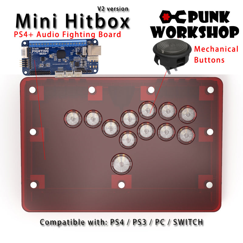 PunkWorkshop Fighting Controller Mini HitBox Ultimate Support for 